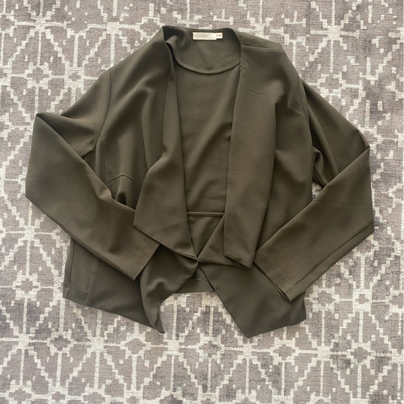 GUC L LUSH Olive green waterfall jacket - Picture 10 of 15